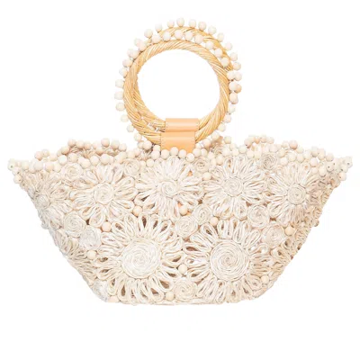 Aranaz Seaflower Handbag Large Natural