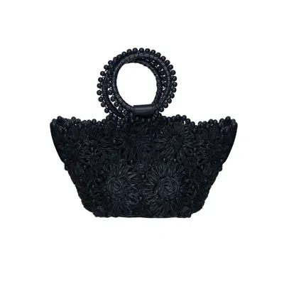Aranaz Seaflower Mini Handbag Black