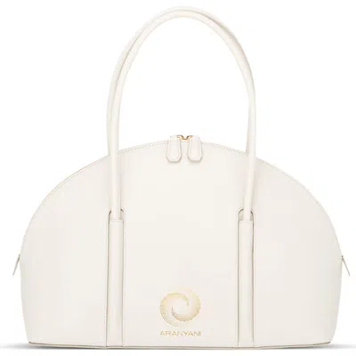 Aranyani Kiko Monogram Debossed Top-handle Bag In Red