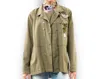 Aratta Aria Embellished Jacket In Army In Green