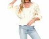Aratta Born On Sunday Eyelet Top In Soft Beige In Multi