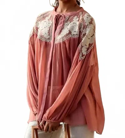 Aratta Camellia Top In Vintage Rose In Pink