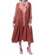 Aratta Captain Coat In Rust In Burgundy