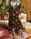 Aratta Charlene Princess Of Monaco Kimono In Black Lurex In Multi