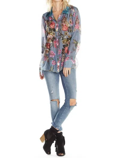 Aratta Countess Margaret Shirt In State Blue In Multi
