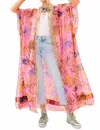 Aratta Deep Sea Duster In Fuchsia In Multi