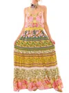 Aratta Drama Strap Maxi Dress In Multi Color In Pink