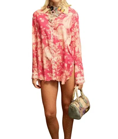 Aratta Fairy Rose Shirt In Fuchsia Rose In Multi
