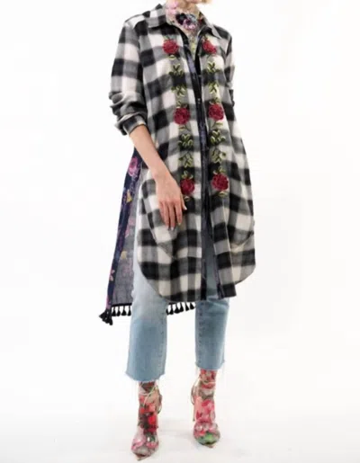 Aratta Feeling Special Shirt-dress In Black/white In Multi