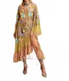 Aratta Floral Maxi Dress In Olive In Green