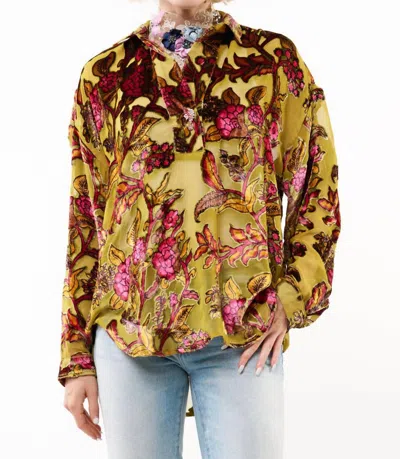 Aratta Jade Jewels Top In Olive In Green