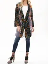 Aratta Josephine Kimono In Charcoal Floral In Multi