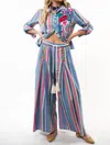Aratta Miss June Pants In Blue/white Stripes In Blue