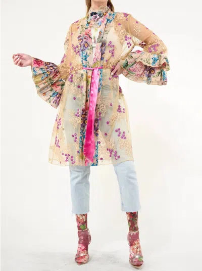 Aratta Miss September Kimono In Tan In Multi