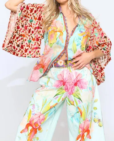 Aratta Stunning Florals Shirt In Multi Color