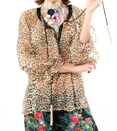 Aratta Sweet & Cheetah Top In Brown