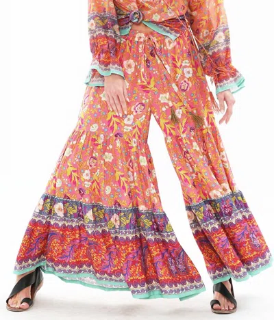 Aratta Watercolor Dream Pants In Pink Multi