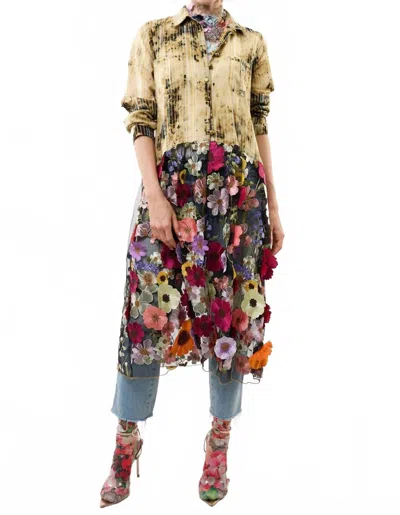 Aratta Women's Valencia Maxi Shirt Dress In Oxidized Black In Multi