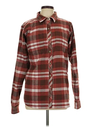 Pre-owned Arborwear Long Sleeve Button Down Shirt In Burgundy