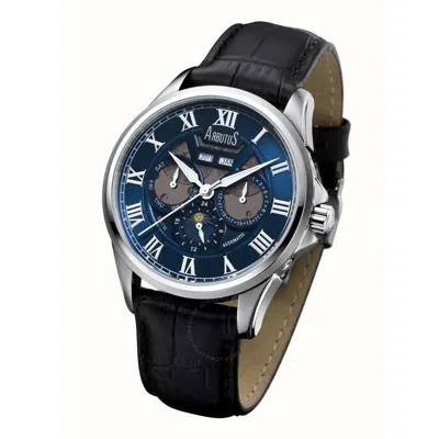 Arbutus Automatic Blue Dial Men's Watch Ar803sub In Black