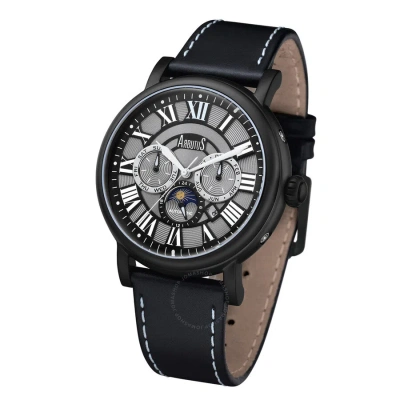 Arbutus Automatic Grey Dial Men's Watch Ar912bbb In Black