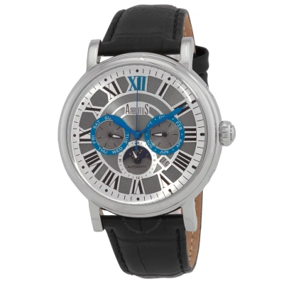 Arbutus Automatic Grey Dial Men's Watch Ar912swb In Black