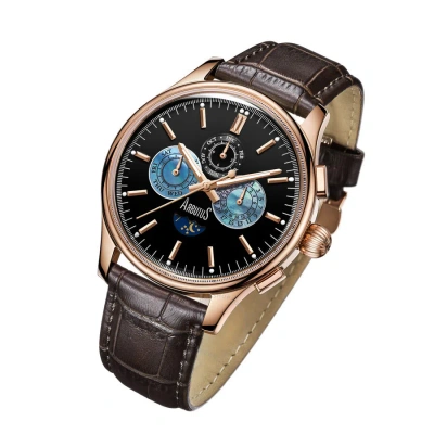 Arbutus Broadway Automatic Black Dial Men's Watch Ar1904rbf In Black / Brown / Gold Tone / Rose / Rose Gold Tone