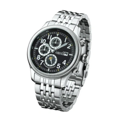 Arbutus Classic Automatic Black Dial Men's Watch Ar510sbs In Metallic