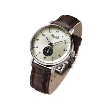 Arbutus Mechanical Beige Dial Men's Watch Ar804sif In Brown