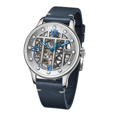 Arbutus Wall Street Automatic Silver Dial Men's Watch Ar2101swu In Blue