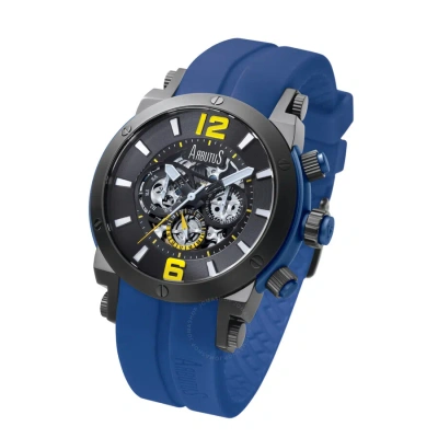 Arbutus Wall Street Black Dial Men's Watch Ar606byu In Black / Blue