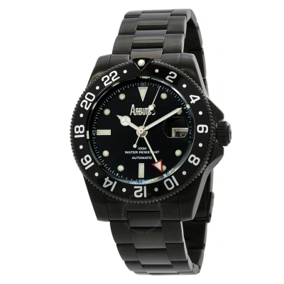 Arbutus Wall Street Gmt Automatic Black Dial Men's Watch Ar1806bbs