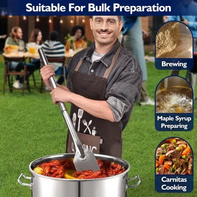 Arc 32qt Stainless Steel Stockpot With 200,000btu Propane Burner, Seafood Boil Pot And Burner With Baske