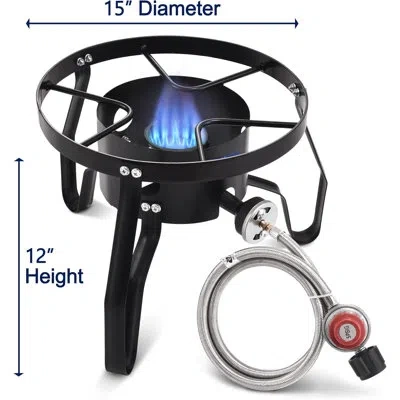 Arc 41qt Outdoor Wok And Propane Stove Outdoor Cooker Set, 21" Heavy Duty Mexican Cazo Para Carnitas, Gr