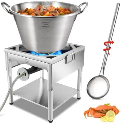 Arc 41qt Stainless Steel Mexican Cazo Para Carnitas Set, 200,000btu Protable Propane Burner With Foldabl
