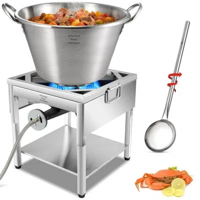 Arc 41qt Stainless Steel Mexican Cazo Para Carnitas Set, 200,000btu Protable Propane Burner With Foldabl