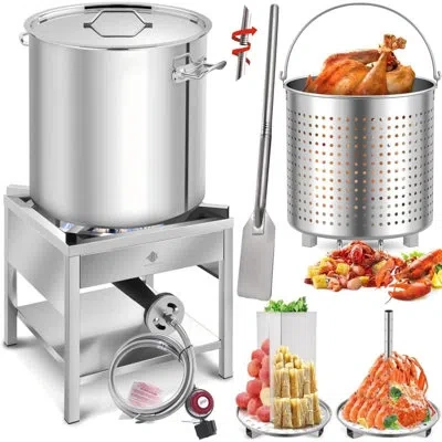 Arc 64qt Stainless Steel Seafood Boiling Kit, 200,000btu Propane Burner And 36" Mixing Paddle, Crawfish 