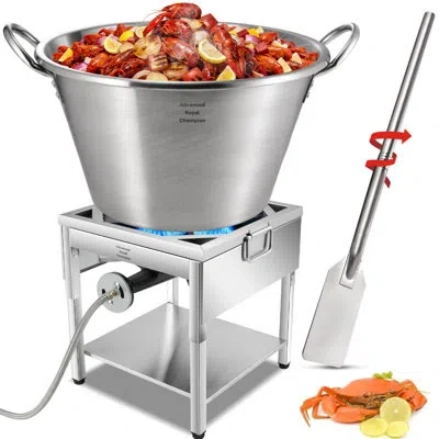 Arc 69qt Stainless Steel Mexican Cazo Para Carnitas Set, 200,000btu Protable Propane Burner With Foldabl