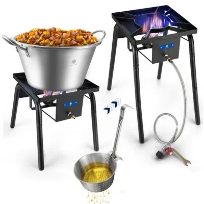Arc Approval Heavy Duty 41qt Stainless Steel Large Cazo,acero Inoxidable,11.8" Fry Strainer Basket,cazo 