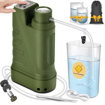 Arc Electric Portable Water Filter, Water Purifier Survival With Emergency Water Filter System,4-layer F In Green