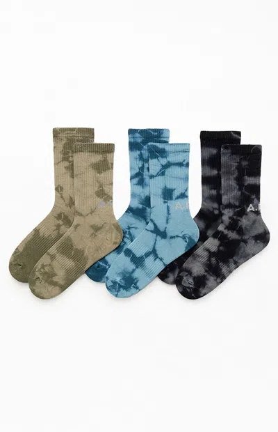 Arc Men's 3 Pack Tie Dye Crew Socks In Multi