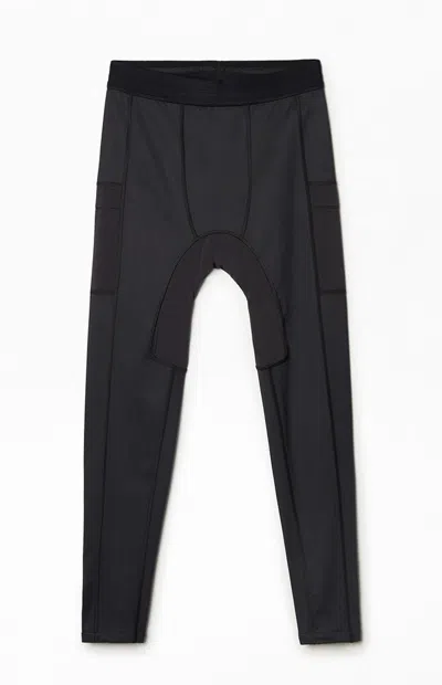 Arc Men's Active Black Compression Tights In Jet Black