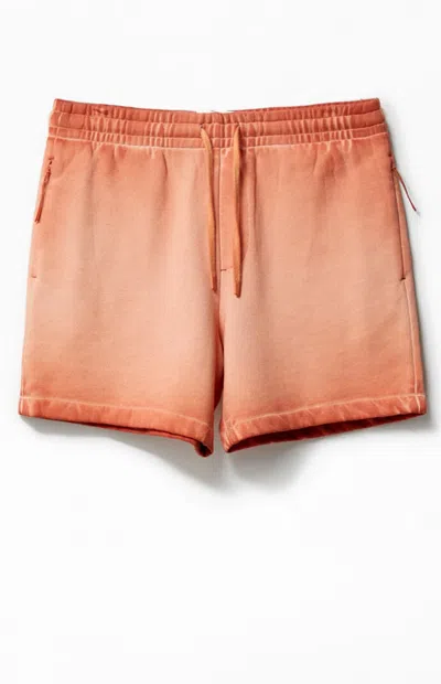 Arc Men's Active Burnt Orange Vintage Wash Heavyweight Fleece Sweat Shorts
