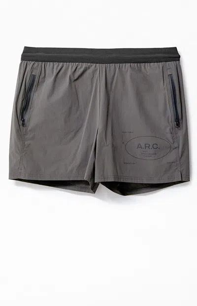 Arc Men's Active Dark Gray Nylon Volley Shorts