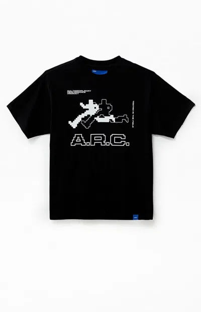 Arc Men's Active Running Man Vintage Wash Heavyweight T-shirt In Black