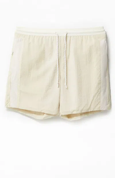 Arc Men's Active Tan Performance Nylon Flight Shorts In Brown