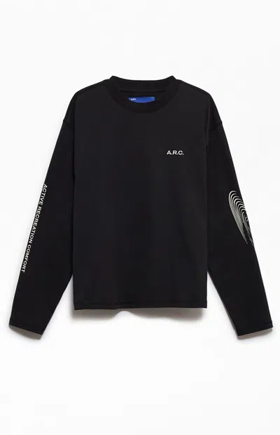 Arc Men's Black Channel Oversized Long Sleeve T-shirt