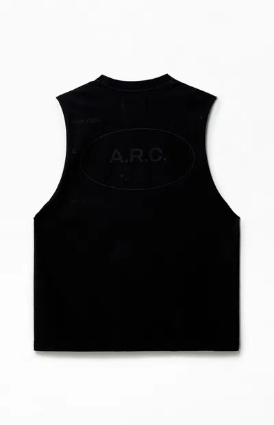 Arc Men's Black Vintage Wash Comfort Cut Off Muscle T-shirt In Washed Black