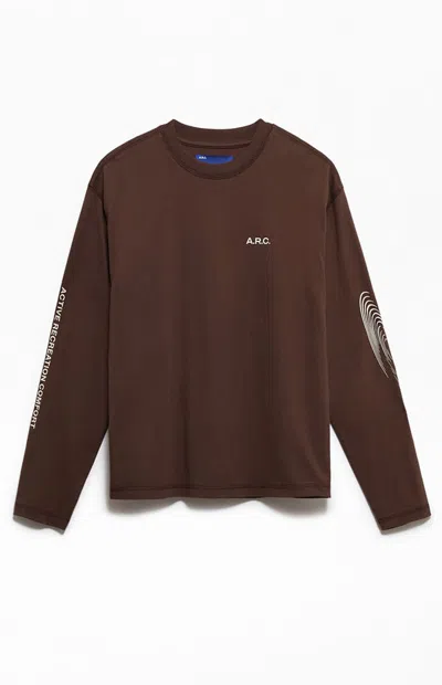 Arc Men's Brown Channel Oversized Long Sleeve T-shirt