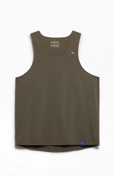 Arc Men's Green Active Standard Performance Tank Top